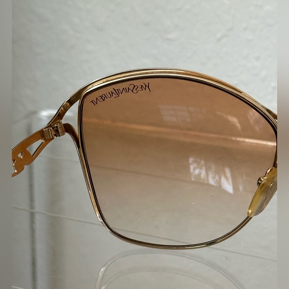 Vintage Yves Saint Laurent Paris Sunglasses - Late 1970s Early 80s Studio 54 Era - Picture 9 of 11